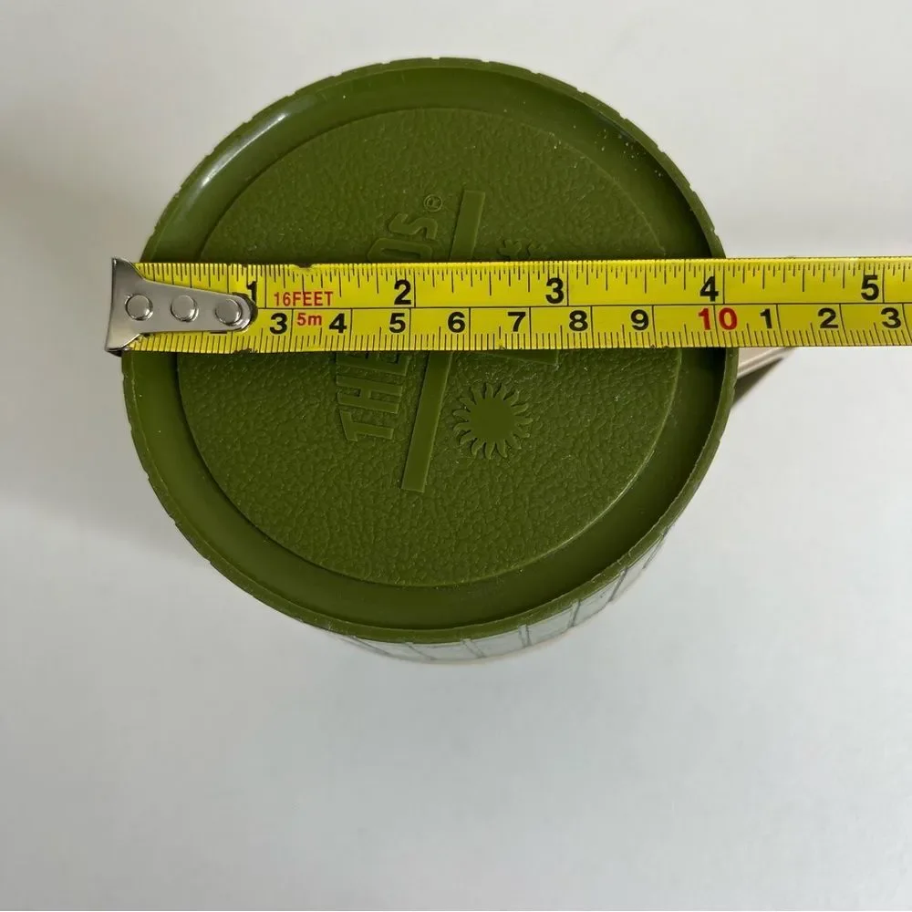 Vintage Thermos Avocado Green Pint Size Model 7202 Stopper Cup Filler King Seely